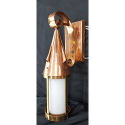 Large Unique Hammered Copper & Brass Wall Sconce #GA1020