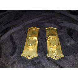 Ornate Art Nouveau Brass Pocket Door Pulls #GA301
