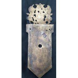 Large Unicorn with Coat of Arms Solid Brass Door Knob Back Plate #GA4206