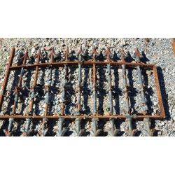 Set of 2 Arrow Point Arch Top Wrought Iron Window Grates #GA80