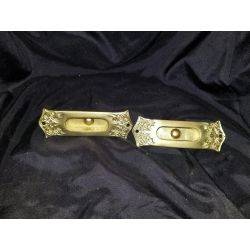 Ornate Art Nouveau Brass Pocket Door Pulls #GA301