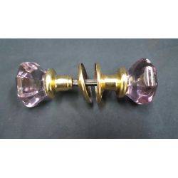 Crystal Amethyst Colored Door Knob Set #GA140