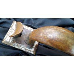 Solid Red Brass/Bronze Front Door Pull Handle with Thumb Tab #GA4102