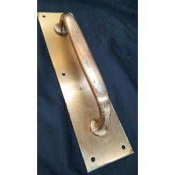 Large Solid Brass Door Pull with Back Plate #GA4183