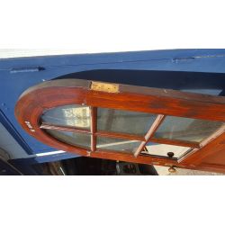 Faux Wood Metal Arched 6 Pane Chicken Wire Glass Arch Top Door with Bronze Hardware #GA4356