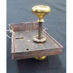 1800's Iron & Brass Complete Carpenter Lock Set #GA1045