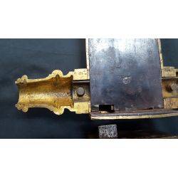 Rare 1800s Ornate Solid Brass Griffin Design Double Door Rim Lock Set #GA1059