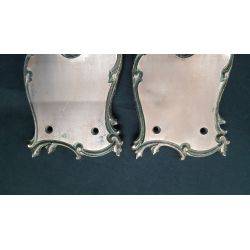 Art Nouveau Brass Pocket Door Plates by Russell & Erwin (2 full sets) #GA1088