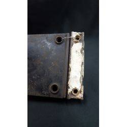 Iron Rim Lock Set with Keeper and Brown Porcelain Door Knobs #GA1107