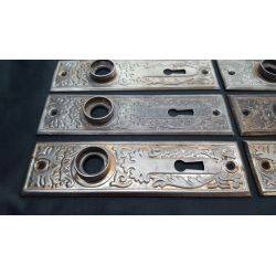 Set of 8 Victorian Eastlake Matching Door Knob Backplates #GA1115