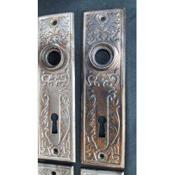 Set of 8 Victorian Eastlake Matching Door Knob Backplates #GA1115