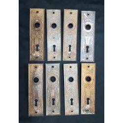 Set of 8 Victorian Eastlake Matching Door Knob Backplates #GA1115