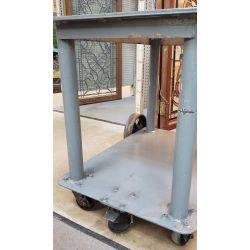 Heavy Duty 2 Shelf Steel Industrial Cart With Stop Break #GA1150