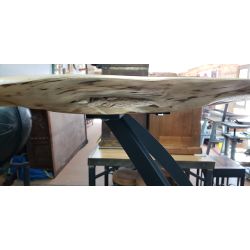 Custom Designed Red Cedar & Iron Waterfall Table #redcedar