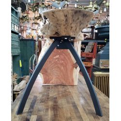 Custom Designed Red Cedar & Iron Waterfall Table #redcedar