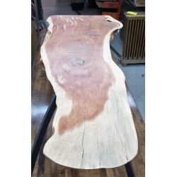 Custom Designed Red Cedar & Iron Waterfall Table #redcedar