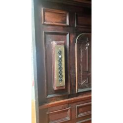 Art Deco Elevator Lift with Beveled Mirrored Glass & Raised Panels 95" x 47" x 60 1/2" GA1175