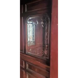 Art Deco Elevator Lift with Beveled Mirrored Glass & Raised Panels 95" x 47" x 60 1/2" GA1175