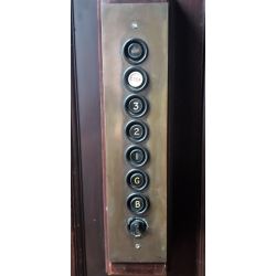 Art Deco Elevator Lift with Beveled Mirrored Glass & Raised Panels 95" x 47" x 60 1/2" GA1175