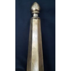 Restored Pair 1920's Fire Station Art Deco Brass Torch Design Sconces #GA1182