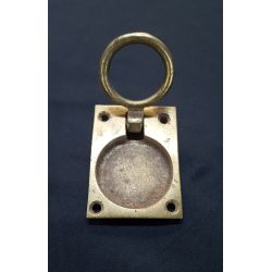 Solid Brass Pocket Door Ring Pull Plate #GA1193