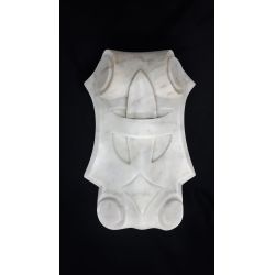 Antique White Italian Carrara Marble Fireplace Mantel Keystone #GA2009