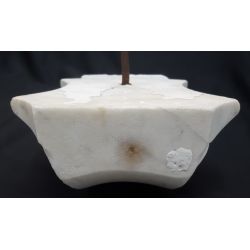 Antique White Italian Carrara Marble Fireplace Mantel Keystone #GA2009