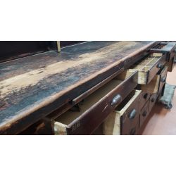 Large 1920's Wood & Glass Apothecary Storefront Step Back Cabinet & Display Case #GA2016