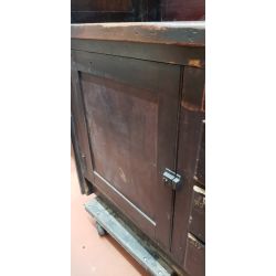 Large 1920's Wood & Glass Apothecary Storefront Step Back Cabinet & Display Case #GA2016