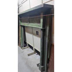 Huge Wooden Fireplace Mantel with Green Paint Patina #GA2032