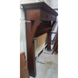 Huge Wooden Fireplace Mantel with Second Shelf #GA2033