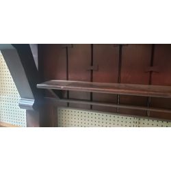 Huge Wooden Fireplace Mantel with Second Shelf #GA2033