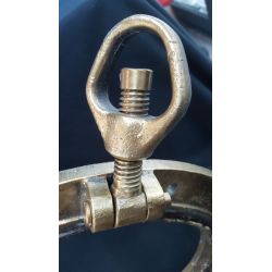 Antique Heavy Duty Solid Brass & Glass Ship's Porthole with Gear & Backplate GA9859