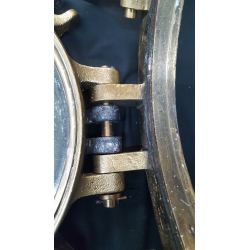 Antique Heavy Duty Solid Brass & Glass Ship's Porthole with Gear & Backplate GA9859