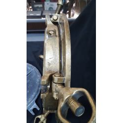 Antique Heavy Duty Solid Brass & Glass Ship's Porthole with Gear & Backplate GA9859