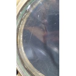 Antique Heavy Duty Solid Brass & Glass Ship's Porthole with Gear & Backplate GA9859