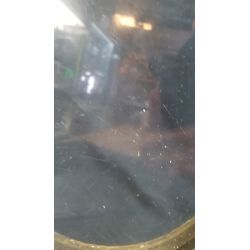 Antique Heavy Duty Solid Brass & Glass Ship's Porthole with Gear & Backplate GA9859