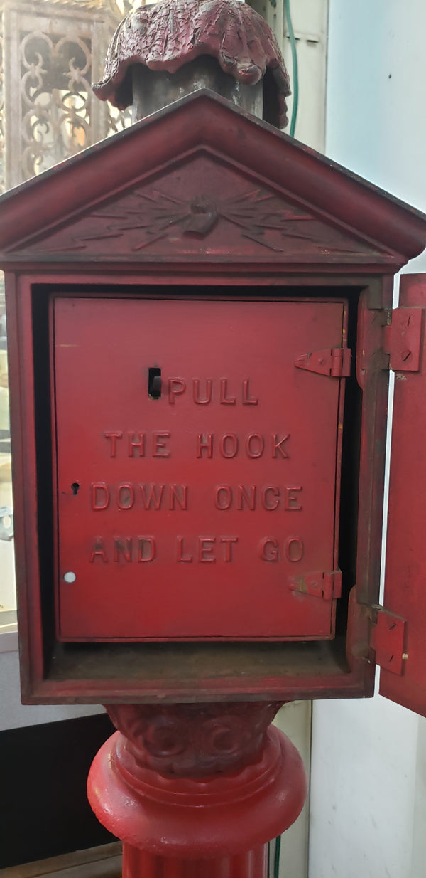 Restored Gamewell N.Y. Fire Alarm Telegraph Co. Station Box on Pole #GA2197