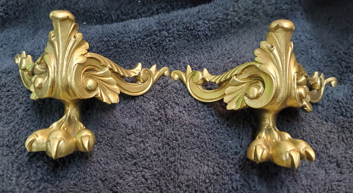 Pair of ornate brass furniture feet GAM04 Governor's Architectural