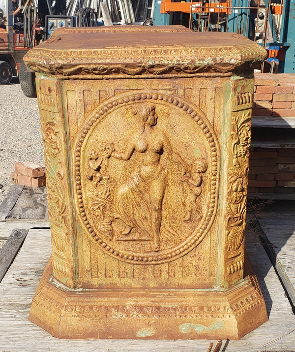 Pair of Huge Cast Iron Ornate Pedestals #CI Pedestal