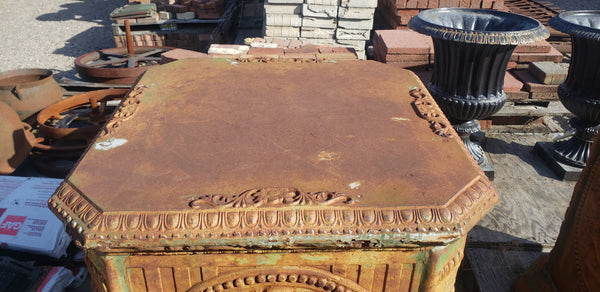Pair of Huge Cast Iron Ornate Pedestals #CI Pedestal