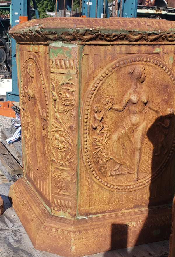 Pair of Huge Cast Iron Ornate Pedestals #CI Pedestal