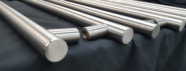 4 Pairs of Large Brushed Aluminum Door Push / Pull Bars #GA2206