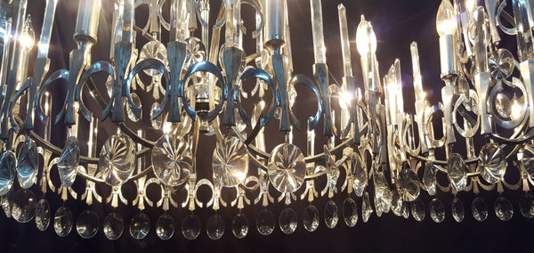 Pair of Mid-Century Modern Vintage Italian Chandeliers by Gaetano Sciolari #GA2209
