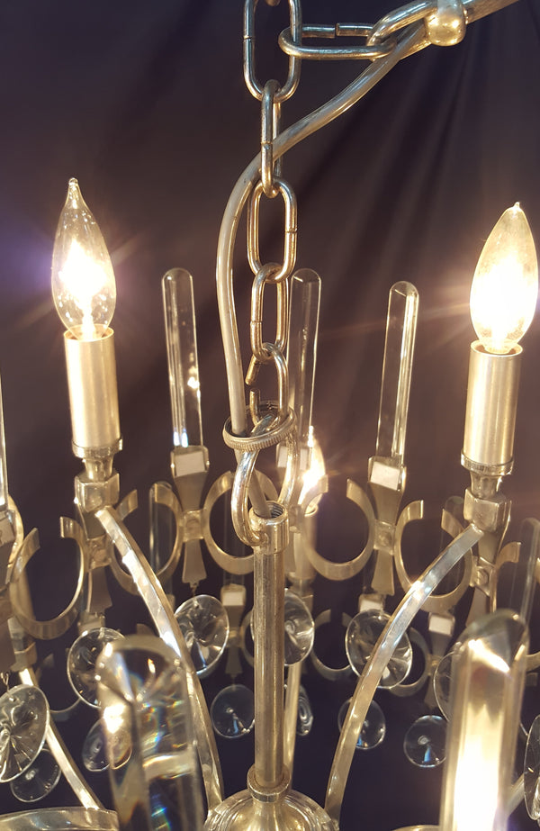 Pair of Mid-Century Modern Vintage Italian Chandeliers by Gaetano Sciolari #GA2209