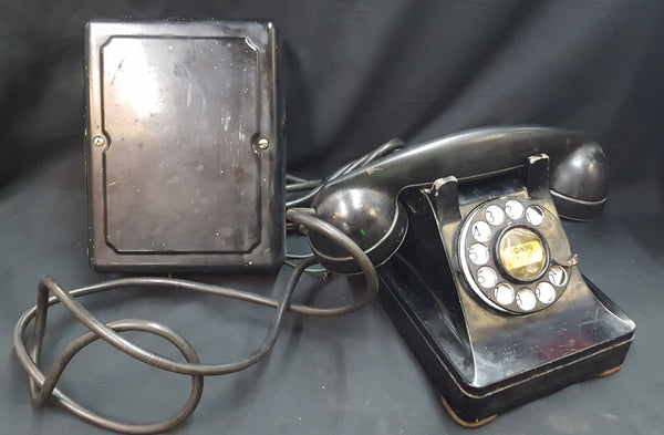 Vintage Bell Systems Western Electric F-1 Metal Phone with Subset Ringer Box #WE1