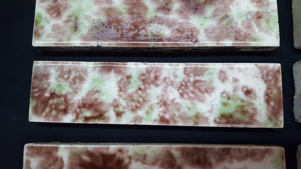 Lot of 45 Reclaimed Multi Colored 6" & 3" Ceramic Fireplace Tiles #GA2214
