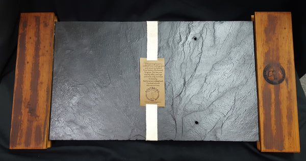 Large Hand Crafted Slate & Heart Pine Charcuterie Serving Board #GA2217