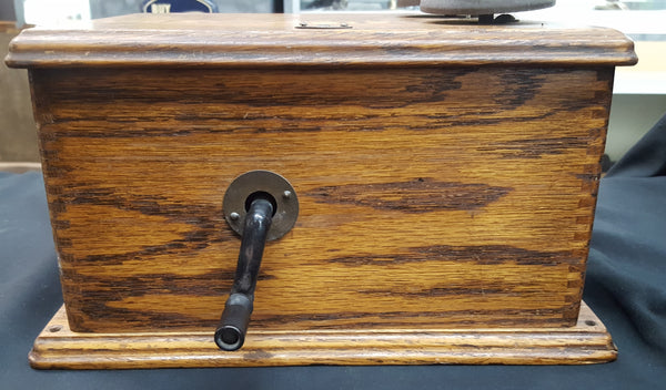 1940 Western Electric F-1 Metal Phone with Oak Subset Ringer Box #GA2219