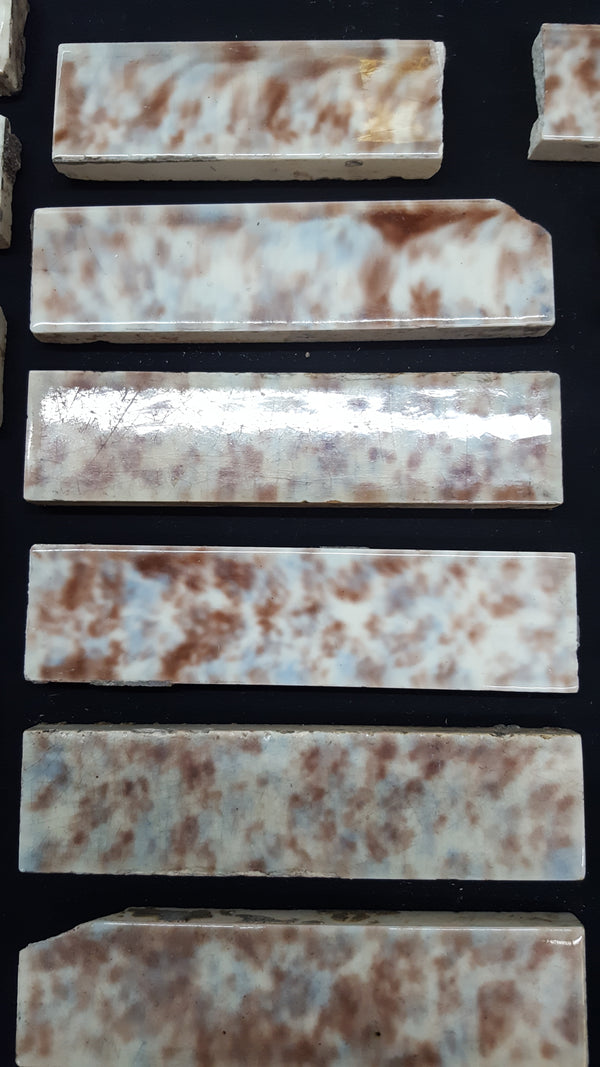 Lot of 35 Reclaimed Multi Colored Ceramic Fireplace Tiles GA2220